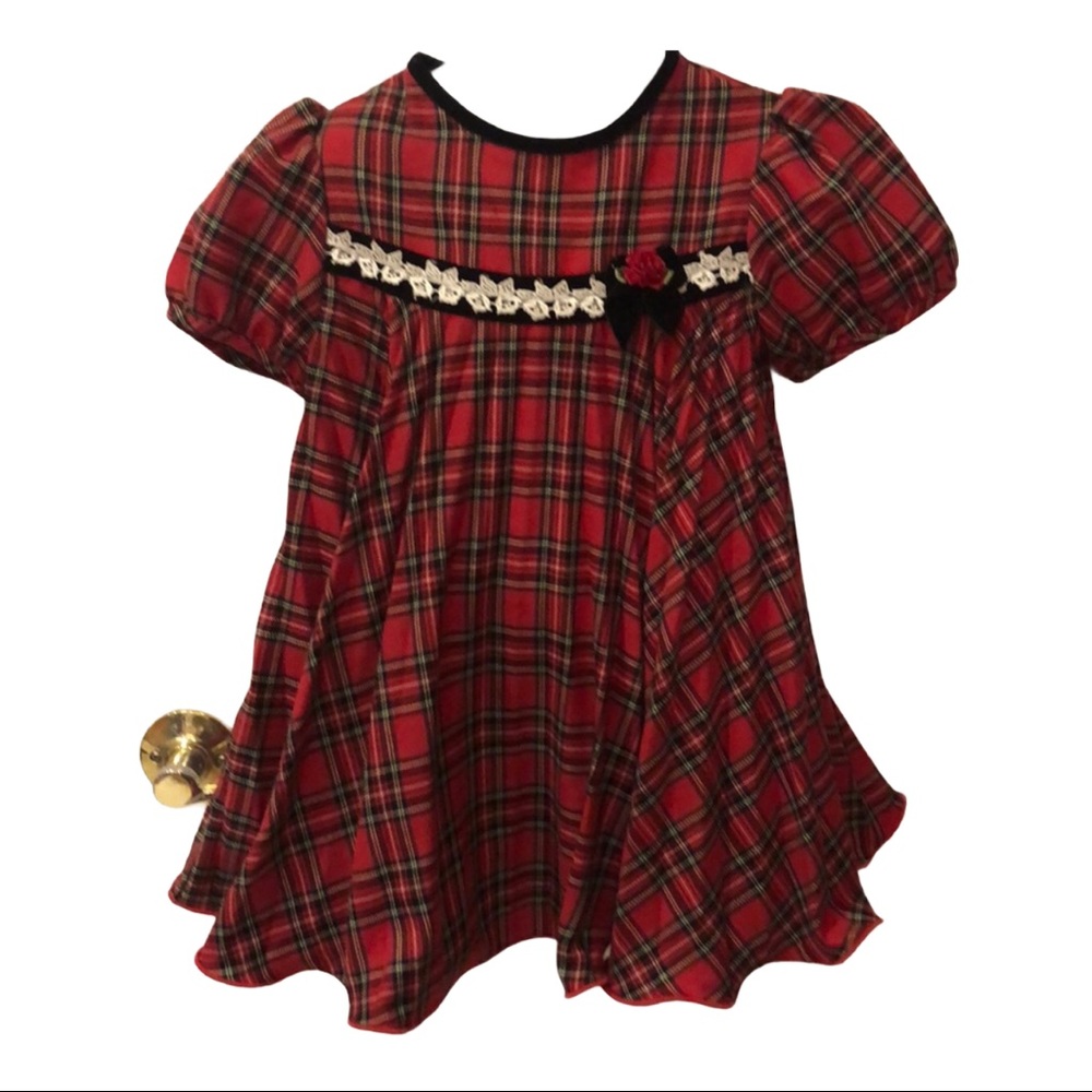 JessicaAnn red plaid pleated dress